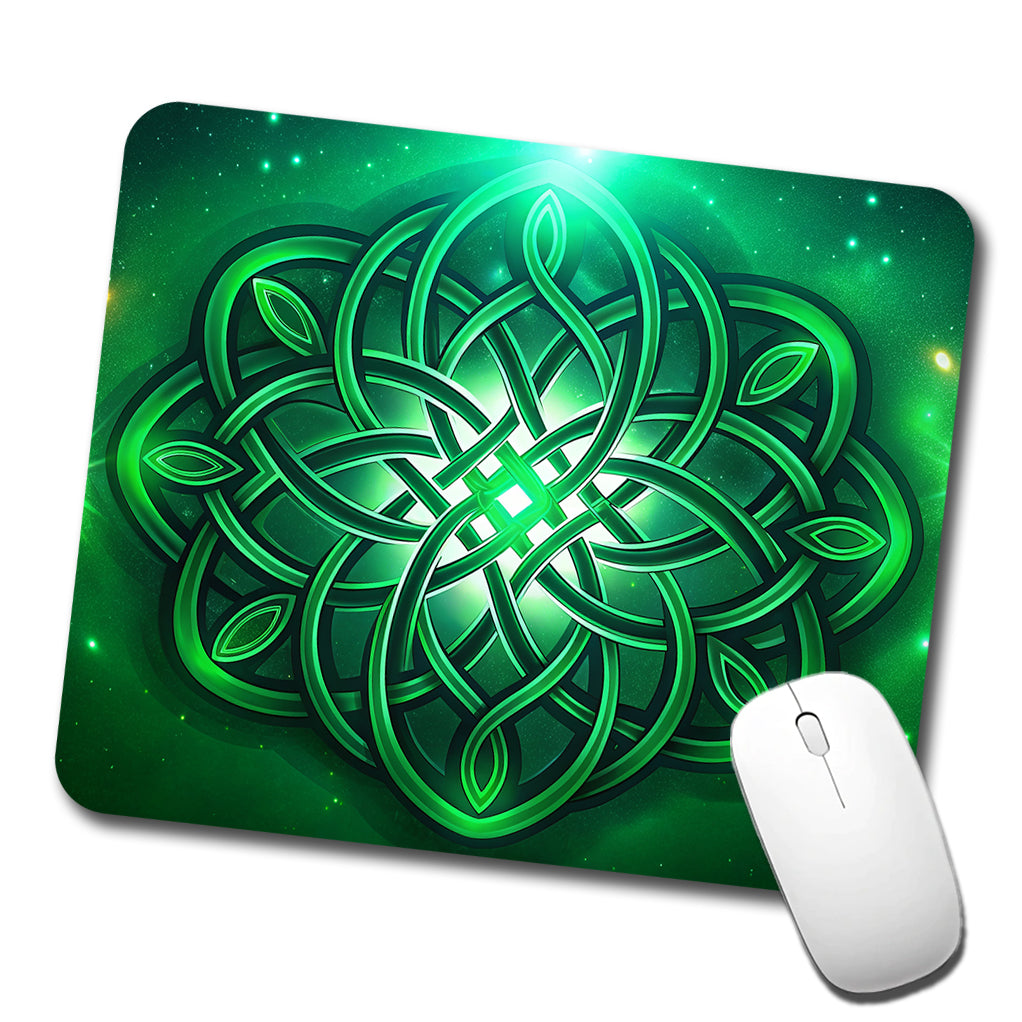 Celtic Knot Irish Eternity Love Green Low Profile Mouse Pad Mat