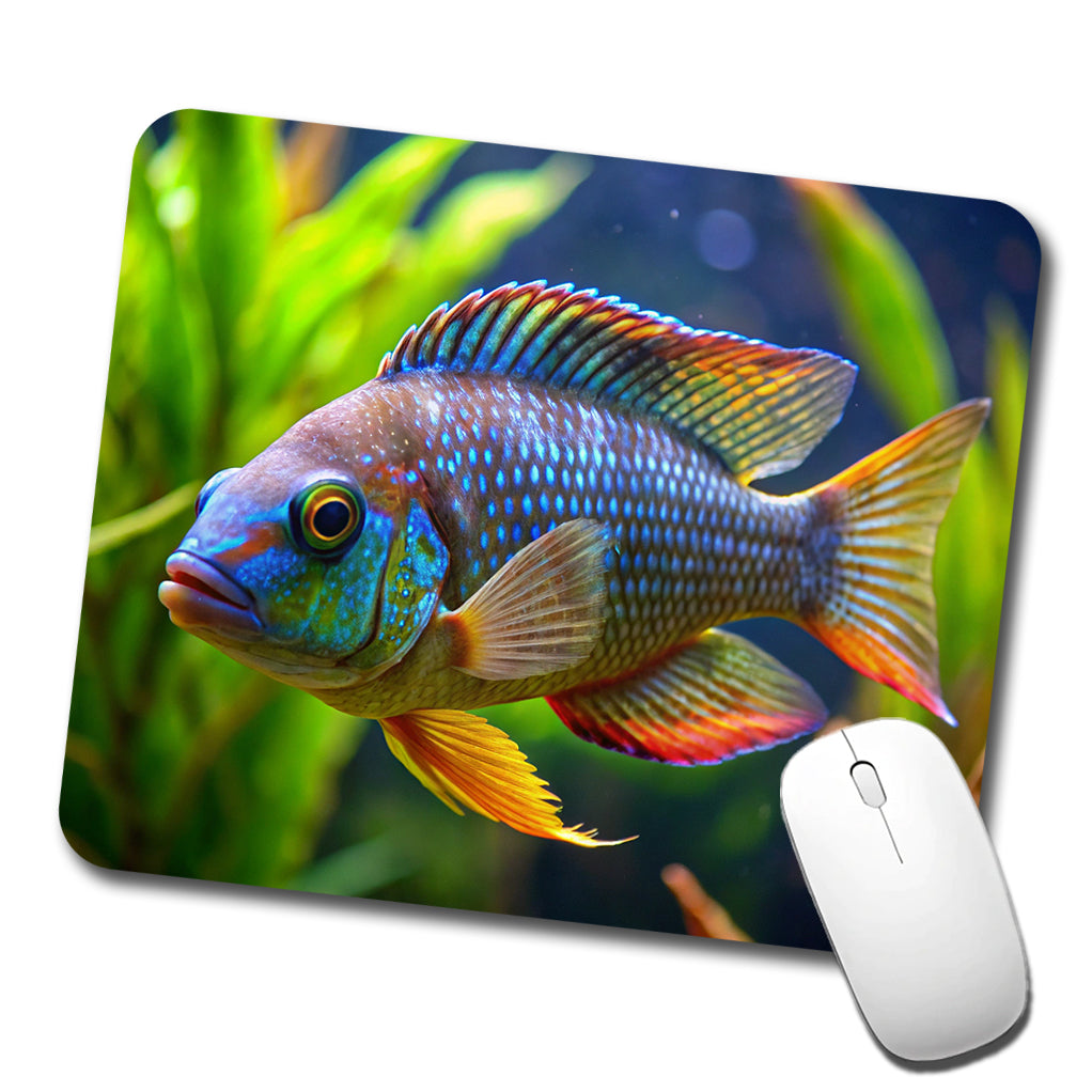 Cichlid Aquarium Fish Low Profile Mouse Pad Mat