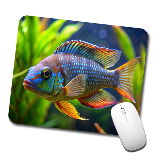 Cichlid Aquarium Fish Low Profile Mouse Pad Mat