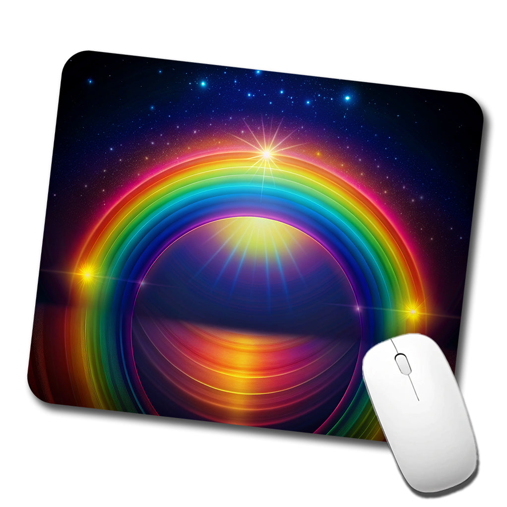 Glowing Rainbow Low Profile Mouse Pad Mat