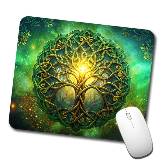 Irish Celtic Elegant Tree Of Life Low Profile Mouse Pad Mat
