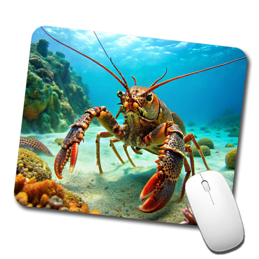 Lobster In The Ocean Low Profile Mouse Pad Mat