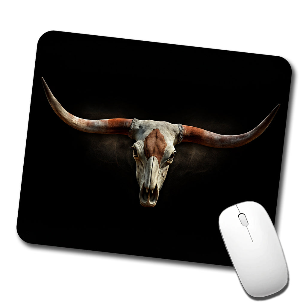 Longhorn Cattle Skull Low Profile Mouse Pad Mat