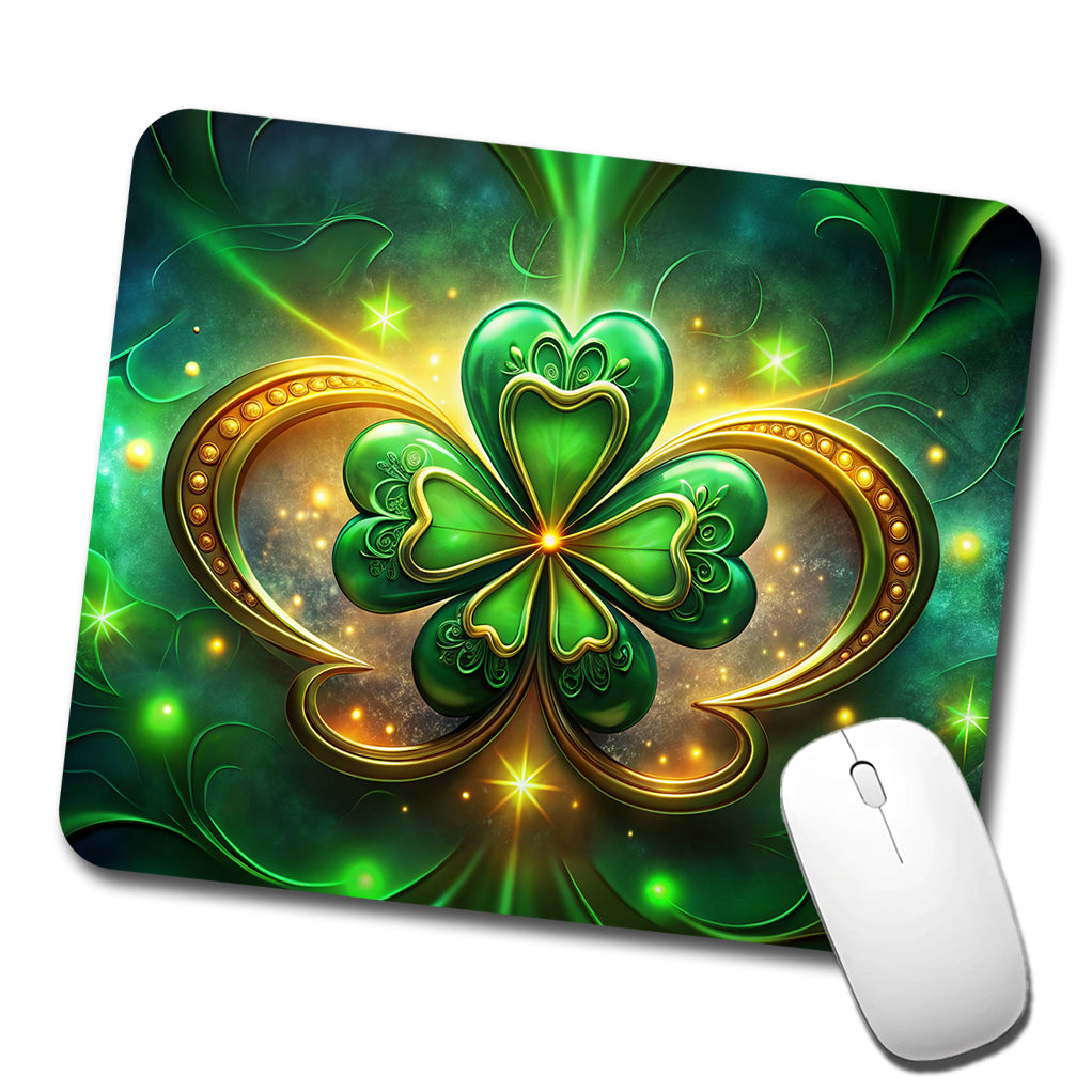 Luck Of The Irish Clover Design Low Profile Mouse Pad Mat