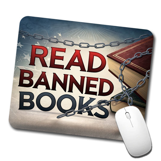 Read Banned Books Chains Low Profile Mouse Pad Mat