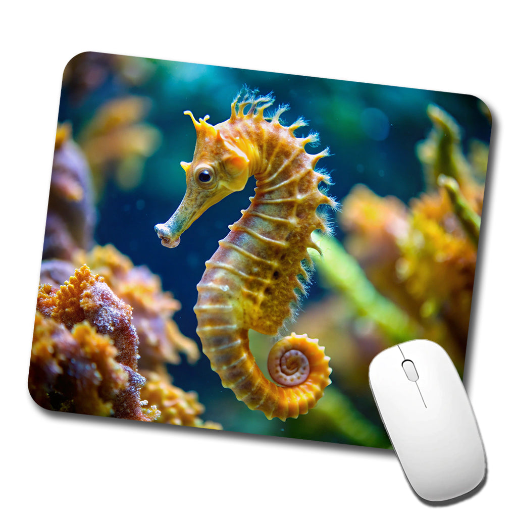 Seahorse in the Ocean Low Profile Mouse Pad Mat