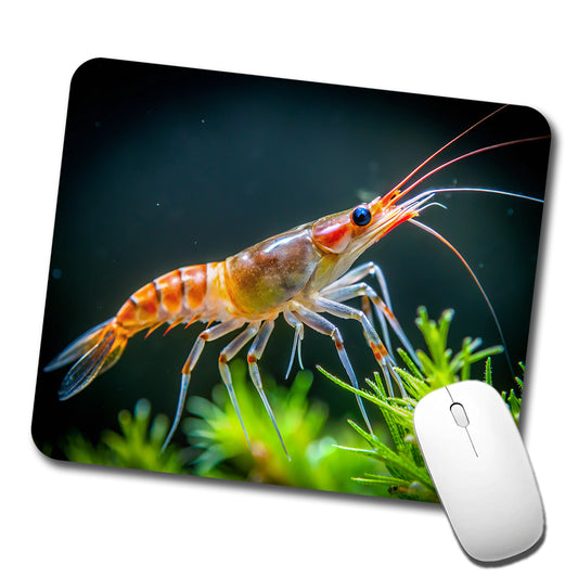 Shrimp Swimming Low Profile Mouse Pad Mat
