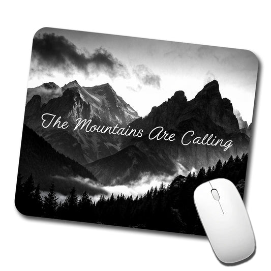 The Mountains Are Calling Adventure Awaits Low Profile Mouse Pad Mat