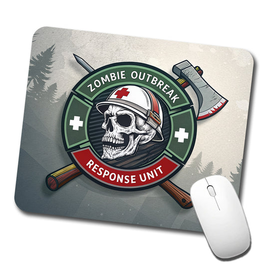 Zombie Outbreak Response Unit Skull Low Profile Mouse Pad Mat