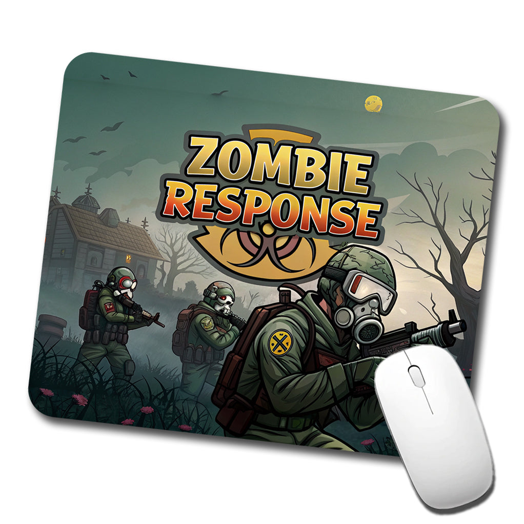 Zombie Response Unit Biohazard Cartoon Low Profile Mouse Pad Mat