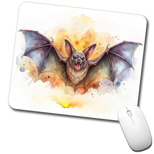 Angry Bat Watercolor Low Profile Mouse Pad Mat