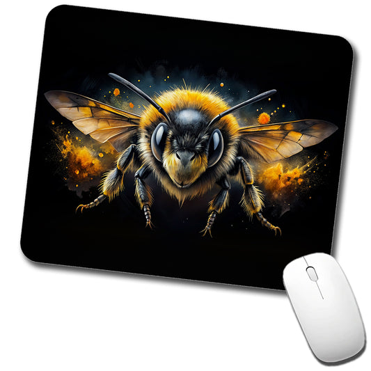 Angry Bumblebee Watercolor Low Profile Mouse Pad Mat