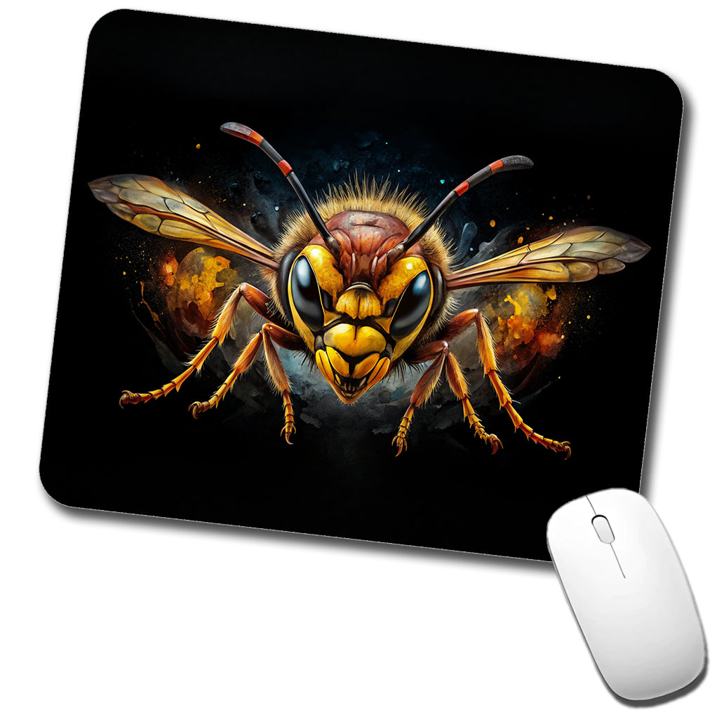 Angry Hornet Watercolor Low Profile Mouse Pad Mat