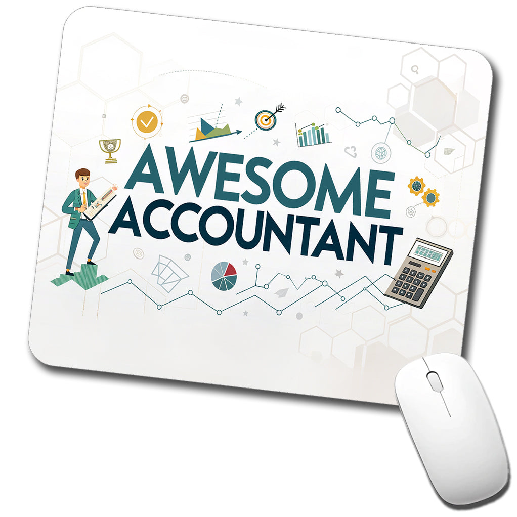 Awesome Accountant Inspirational Low Profile Mouse Pad Mat
