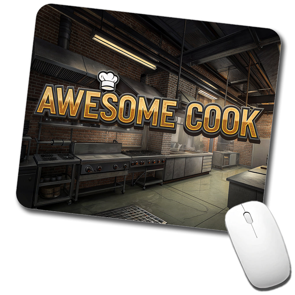 Awesome Cook Inspirational Industrial Kitchen Low Profile Mouse Pad Mat