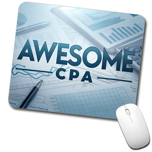 Awesome CPA Inspirational Low Profile Mouse Pad Mat