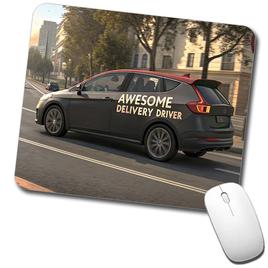 Awesome Delivery Driver Inspirational Low Profile Mouse Pad Mat
