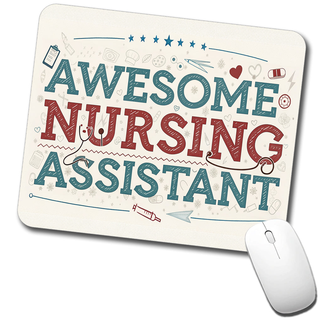 Awesome Nursing Assistant Inspirational Low Profile Mouse Pad Mat