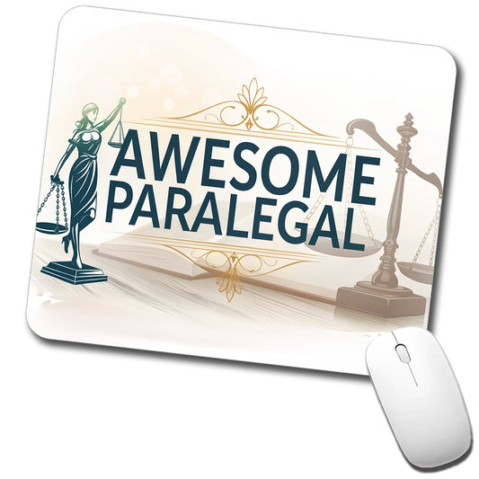 Awesome Paralegal Scales of Justice Inspirational Low Profile Mouse Pad Mat