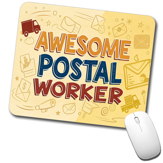 Awesome Postal Worker Inspirational Low Profile Mouse Pad Mat