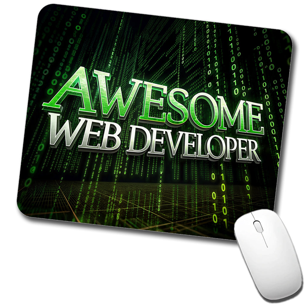 Awesome Web Developer Inspirational Low Profile Mouse Pad Mat
