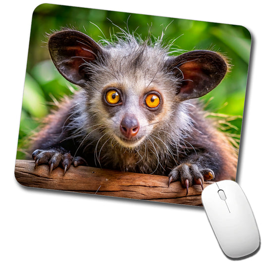 Aye Aye Long Fingered Lemur Low Profile Mouse Pad Mat