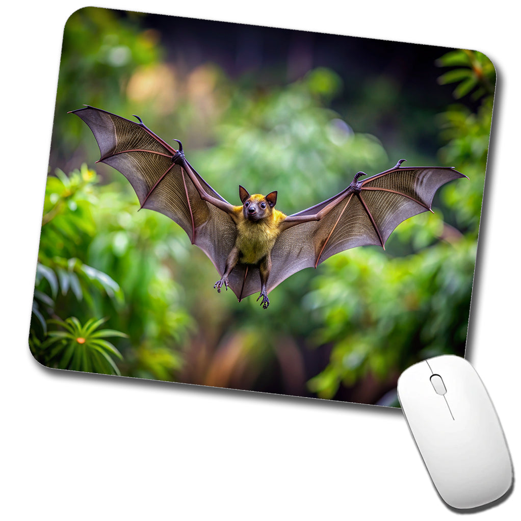 Bat Flying Photo Low Profile Mouse Pad Mat