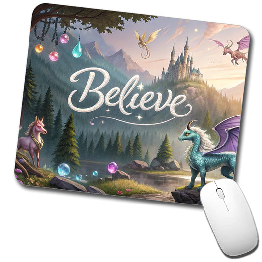 Believe Fantasy Creatures Low Profile Mouse Pad Mat