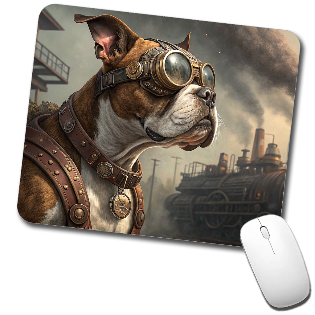 Boxer Dog Steampunk Low Profile Mouse Pad Mat