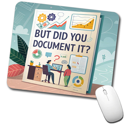 But Did You Document It Funny Low Profile Mouse Pad Mat