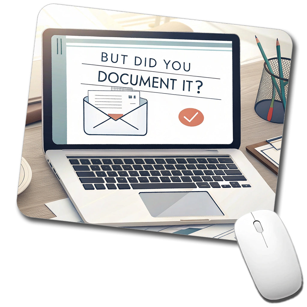 But Did You Document It Laptop Email Funny Low Profile Mouse Pad Mat