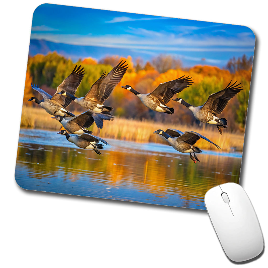 Canada Canadian Geese In Flight Low Profile Mouse Pad Mat