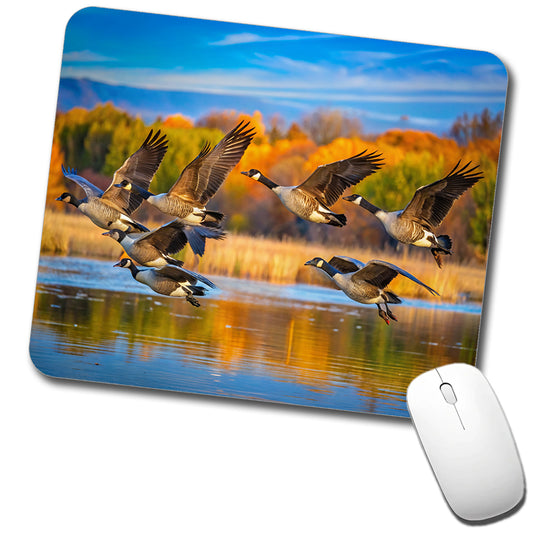 Canada Canadian Geese In Flight Low Profile Mouse Pad Mat