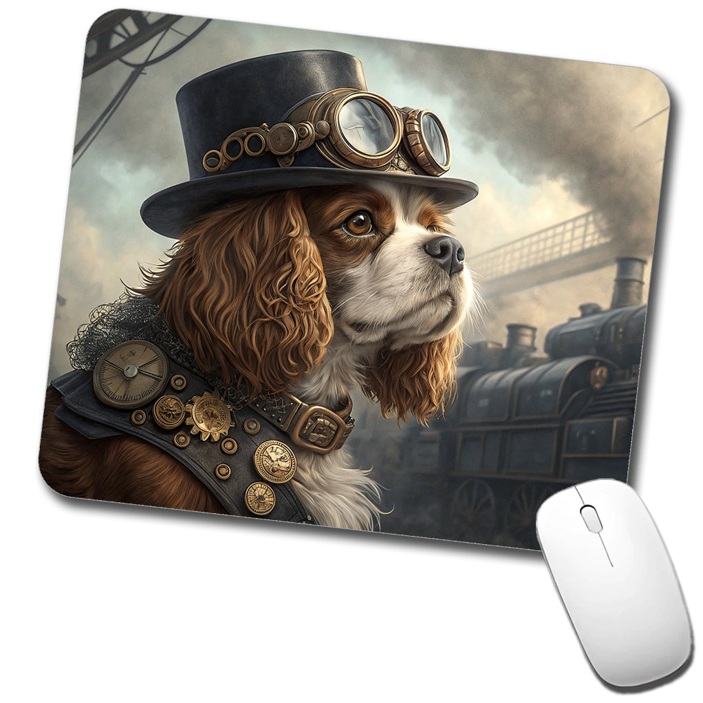 Cavalier King Charles Spaniel Dog Steampunk Low Profile Mouse Pad Mat