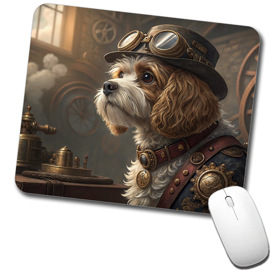 Cavapoo Dog Steampunk Low Profile Mouse Pad Mat