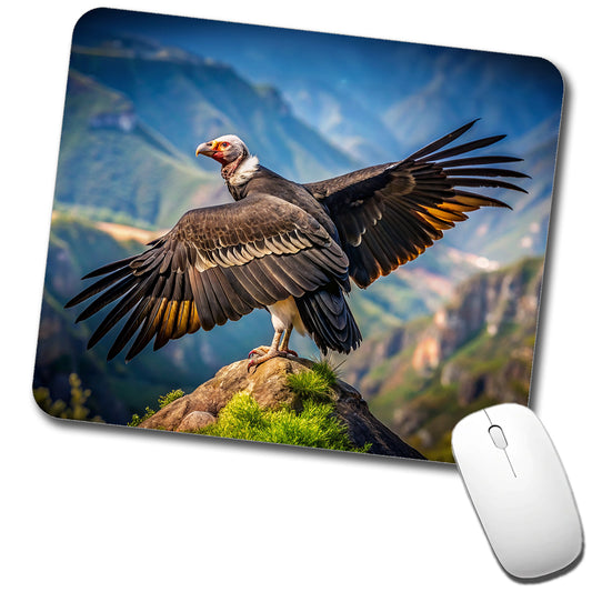 Condor on Mountain Top Low Profile Mouse Pad Mat