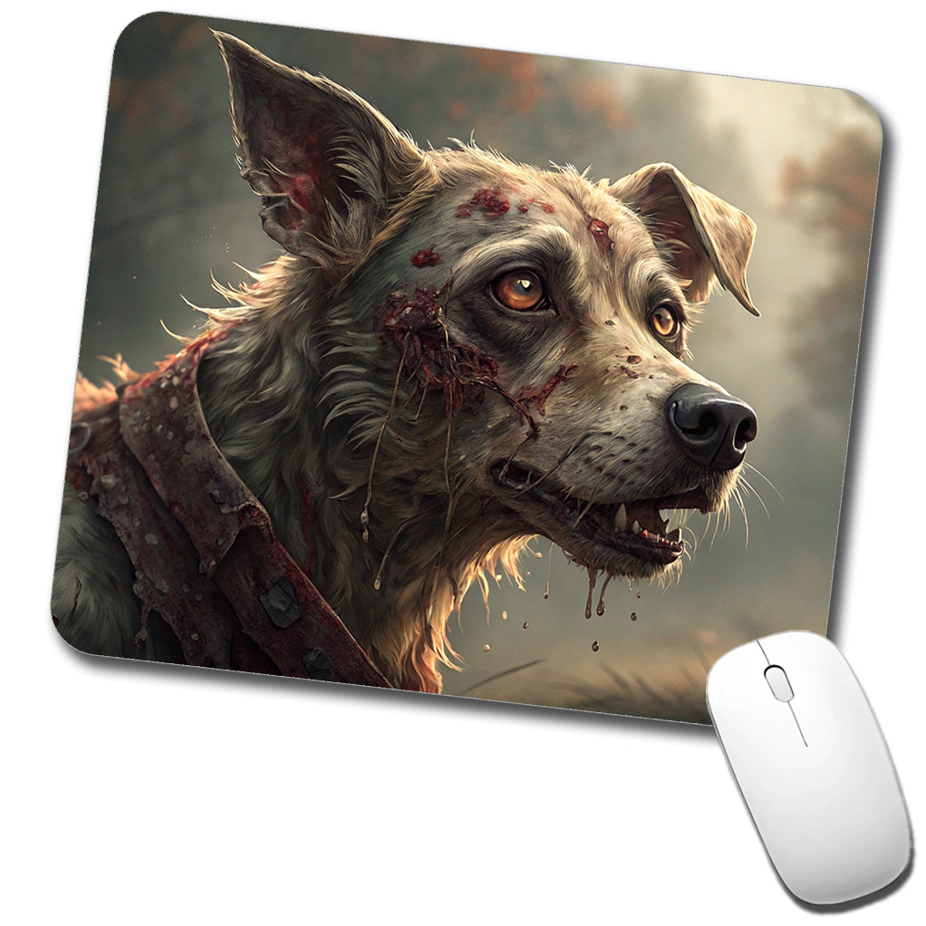 Dog Zombie Creepy Scary Halloween Low Profile Mouse Pad Mat