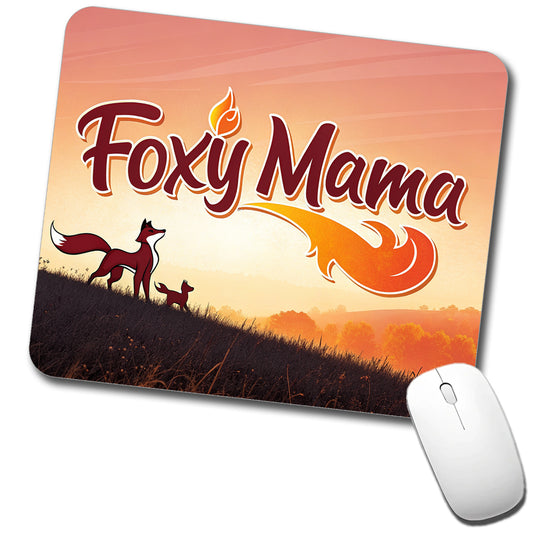 Foxy Mama Hot Fox Fire Funny Low Profile Mouse Pad Mat
