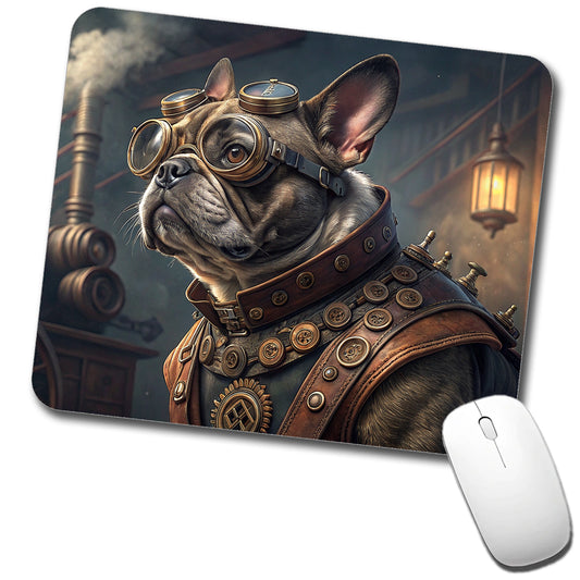 French Bulldog Dog Steampunk Low Profile Mouse Pad Mat
