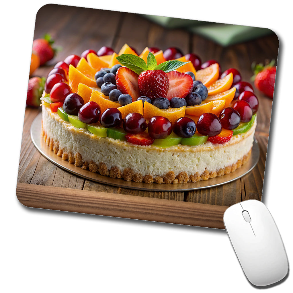 Fruitcake Fruit Cake Dessert Photo Low Profile Mouse Pad Mat