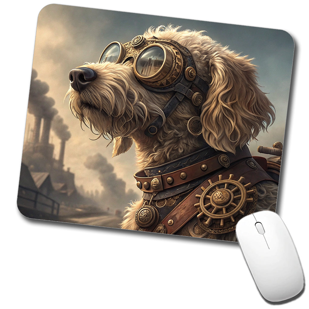 Goldendoodle Dog Steampunk Low Profile Mouse Pad Mat