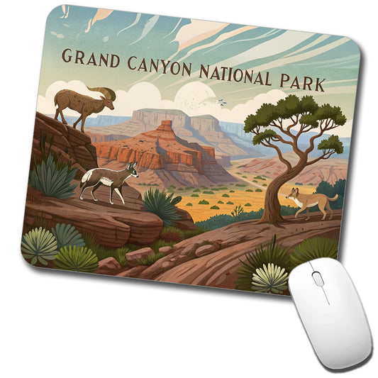 Grand Canyon National Park Animals Low Profile Mouse Pad Mat