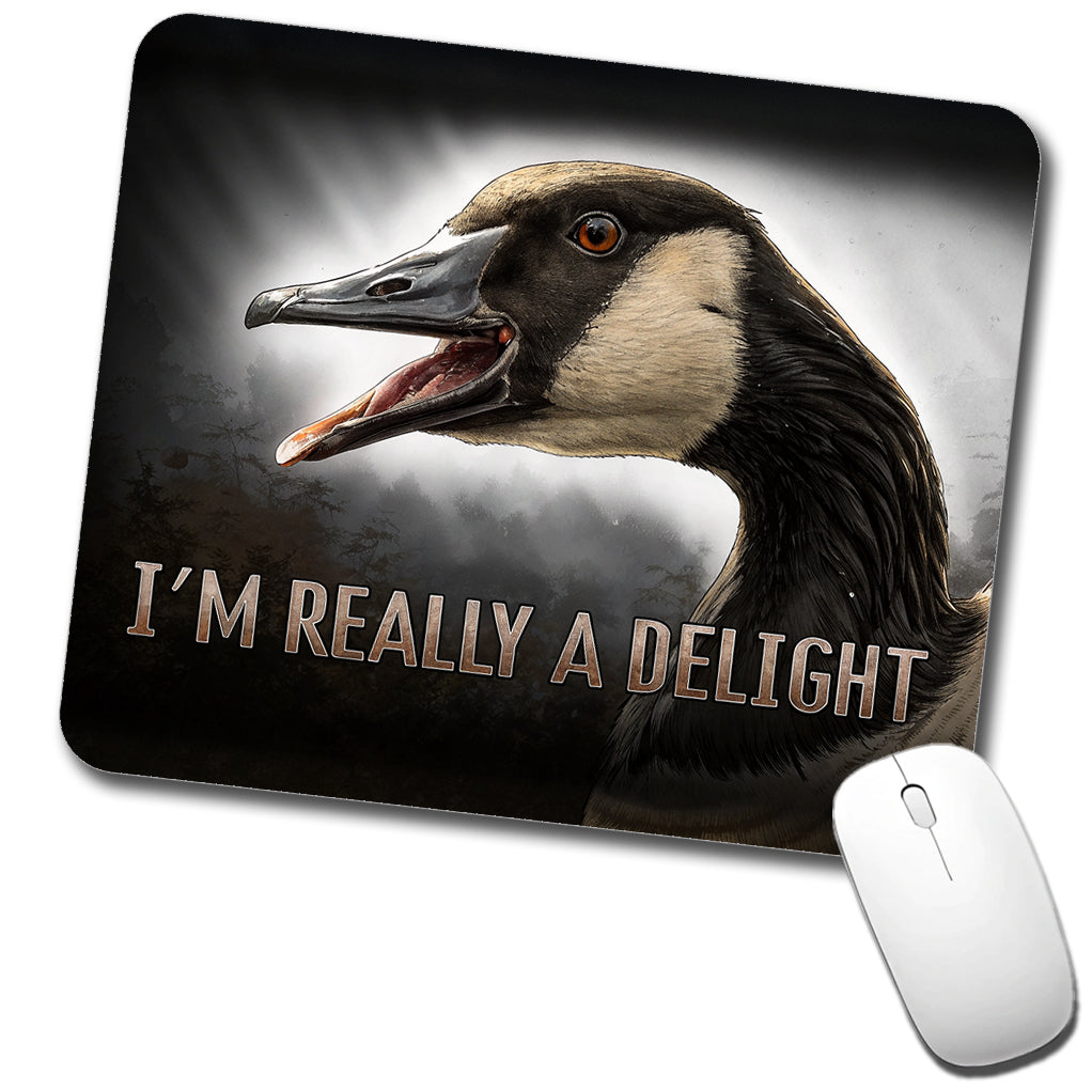 I'm Really a Delight Angry Canadian Canada Goose Funny Low Profile Mouse Pad Mat