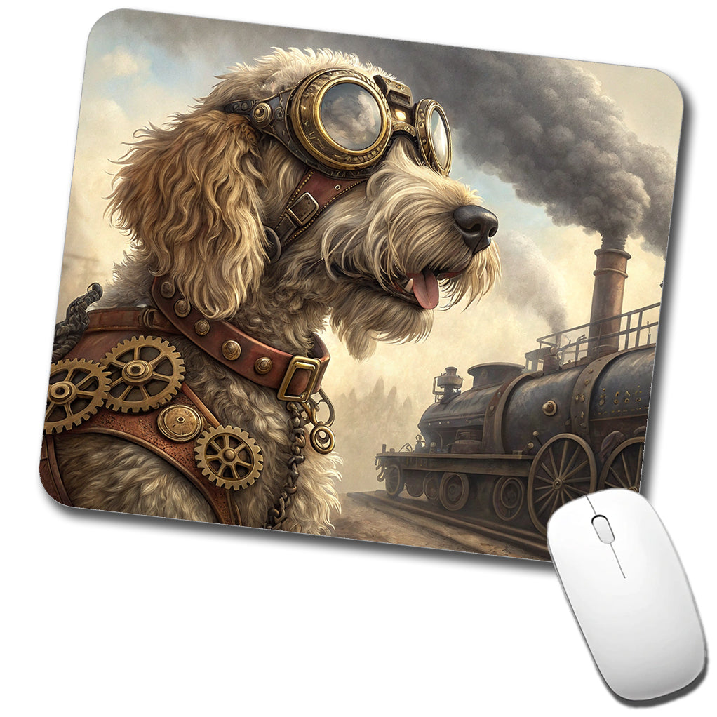 Labradoodle Dog Steampunk Low Profile Mouse Pad Mat