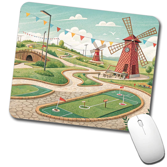 Miniature Golf Course Low Profile Mouse Pad Mat