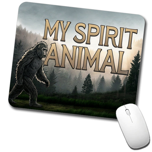 My Spirit Animal Bigfoot Funny Fantasy Low Profile Mouse Pad Mat