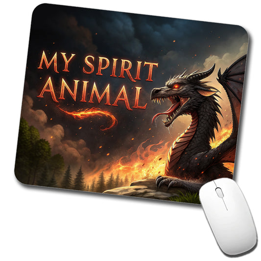My Spirit Animal Fierce Dragon Funny Low Profile Mouse Pad Mat