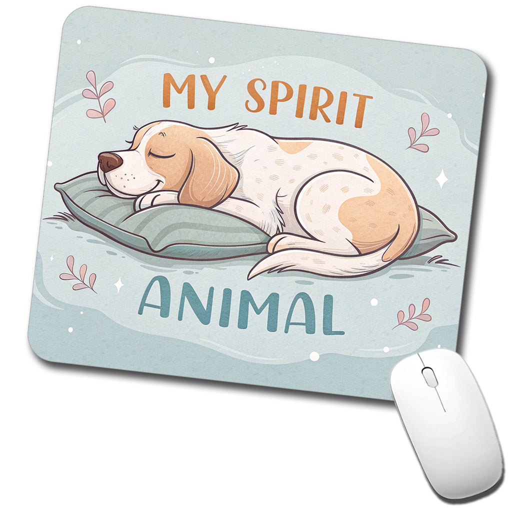 My Spirit Animal Sleeping Dog Funny Low Profile Mouse Pad Mat