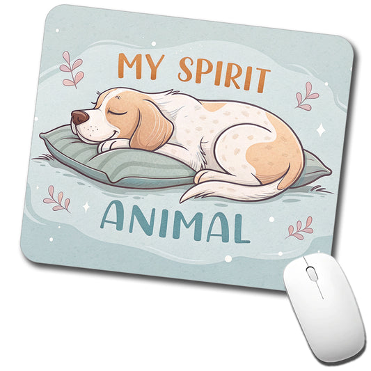 My Spirit Animal Sleeping Dog Funny Low Profile Mouse Pad Mat