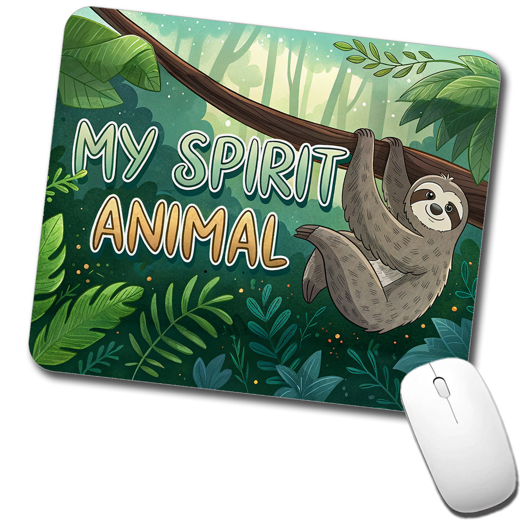 My Spirit Animal Sloth Funny Low Profile Mouse Pad Mat